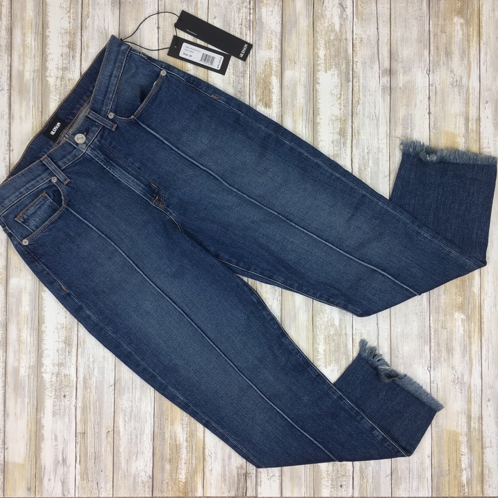 Hudson | High Rise Zooey Straight Crop Frayed Hem - Picture 8 of 8